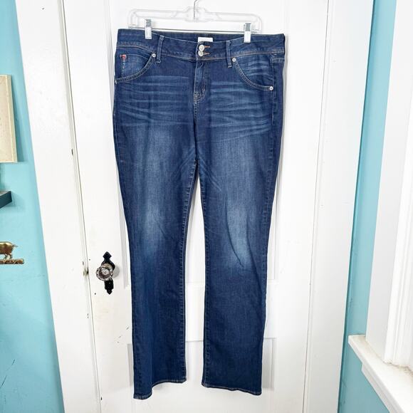 Hudson Beth Baby Boot Cut Jeans Dark Wash Mid Rise Size 32 Y2K Style Color MUDR - Picture 1 of 16